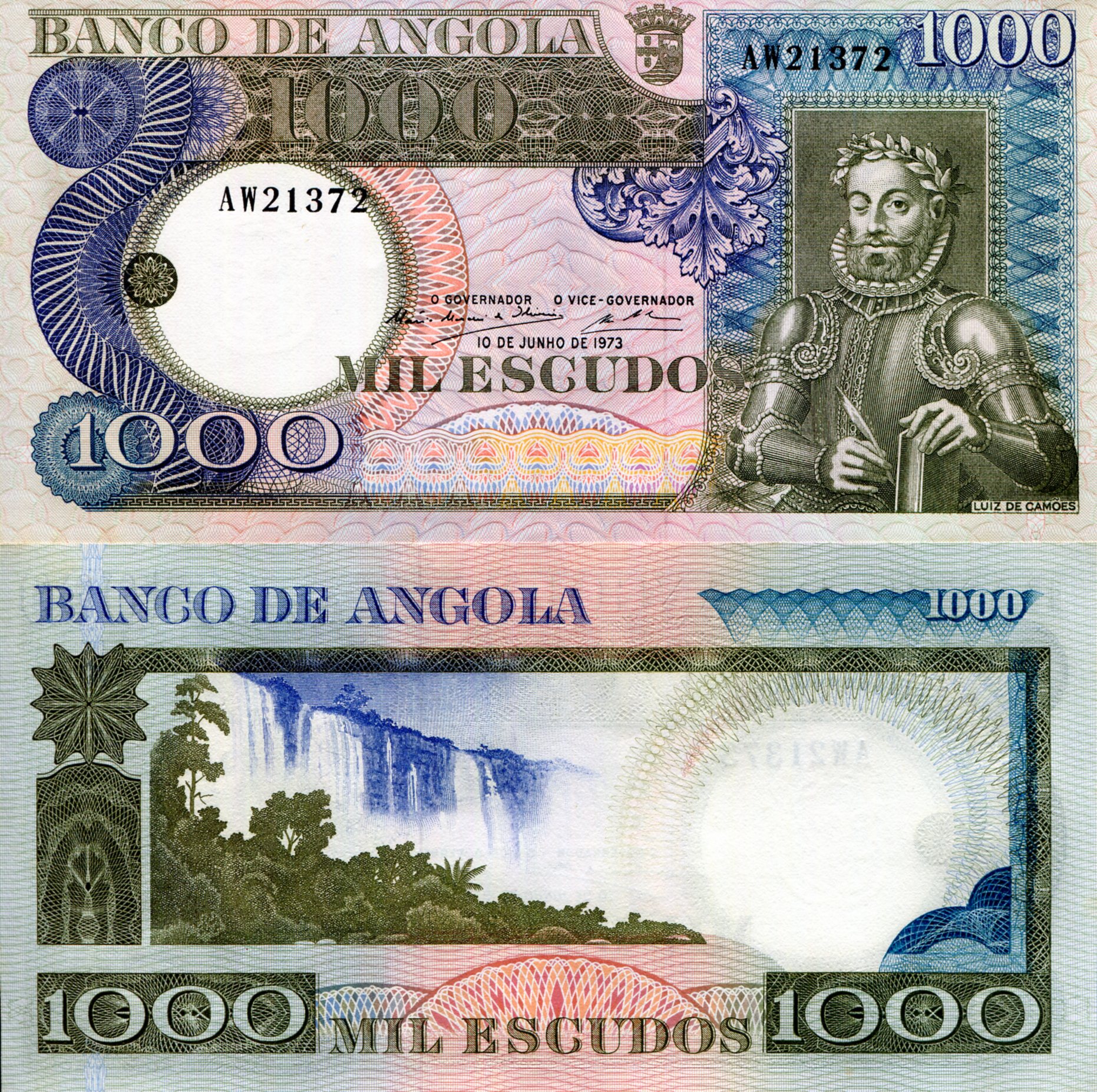 Angola 1,000 Escudos UNC pick #: 108a