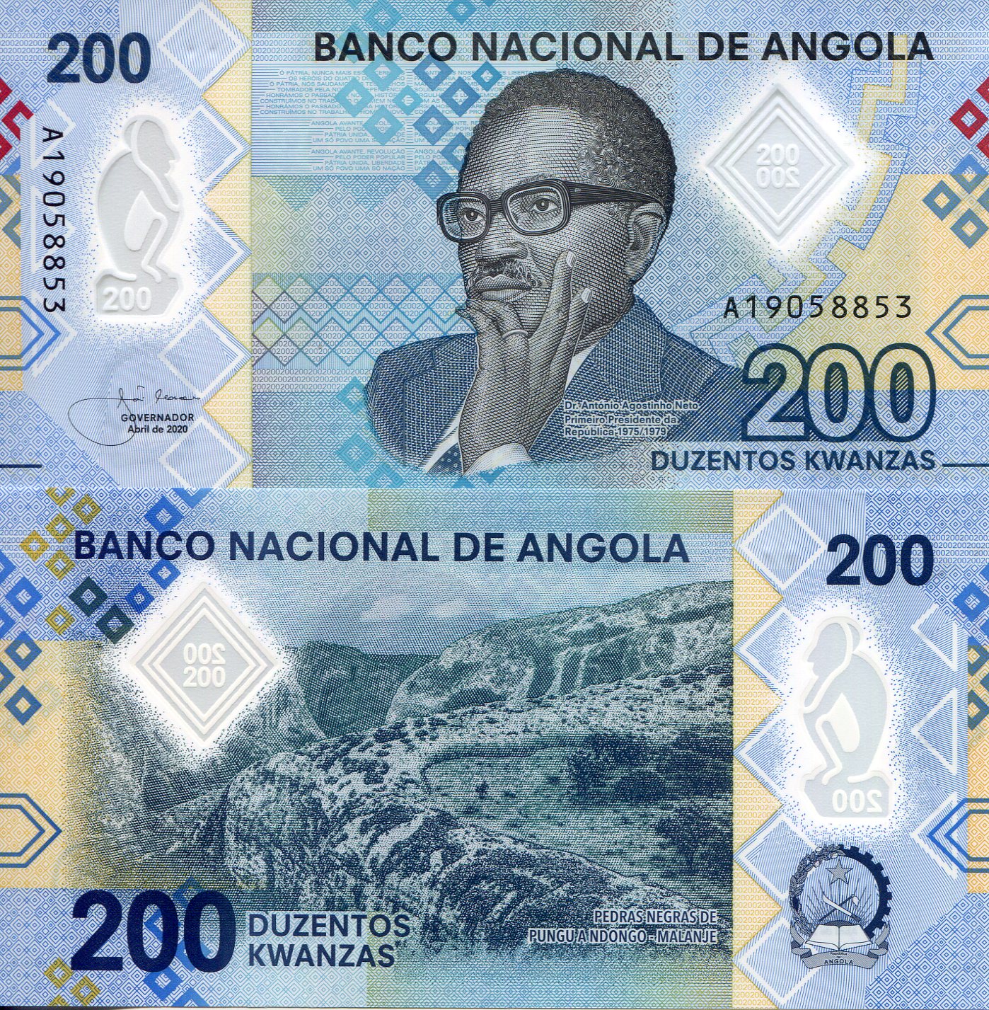 Angola 200 Kwanzas UNC pick #: New