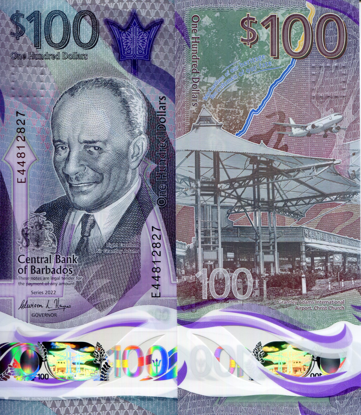 Barbados 100 Dollars UNC pick #: New