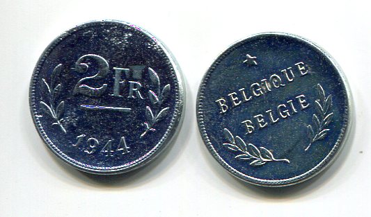 Belgium 2 Francs Good Coin