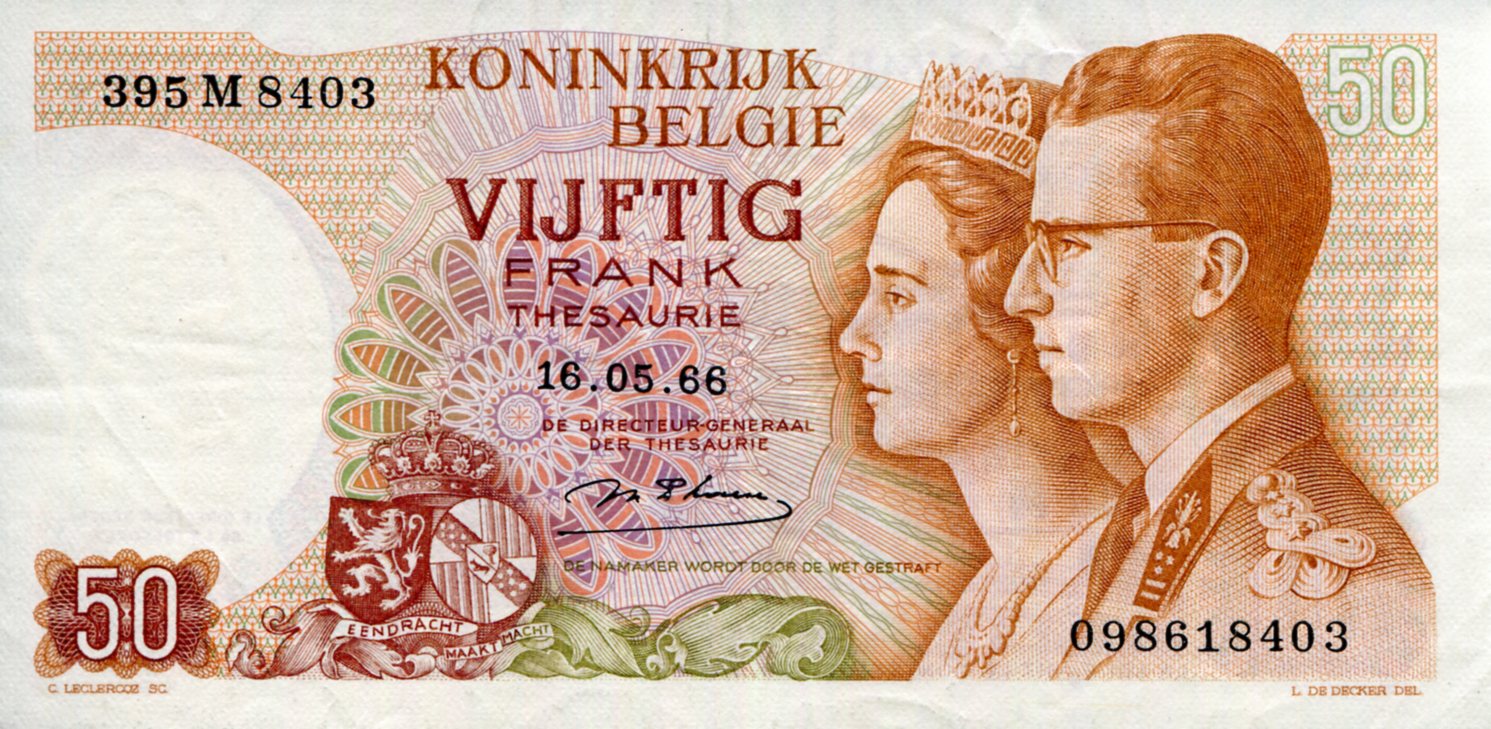 Belgium 50 Francs VF (See large scan) pick #: 139a