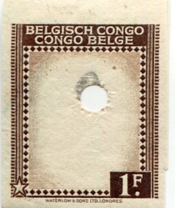 Belgian Congo 1 Franc VF+ (see large scan) pick #: NP