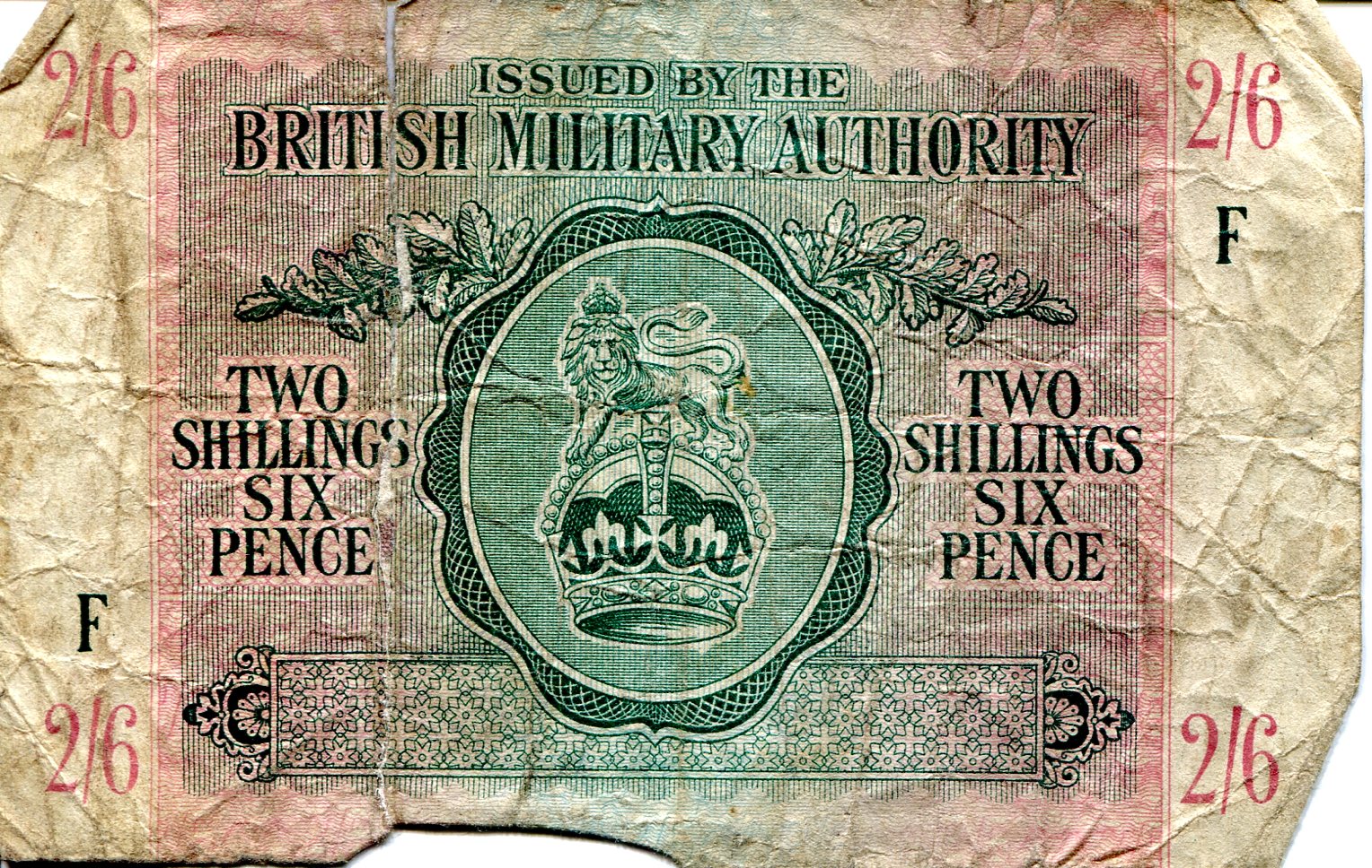 Great Britain 2 and 6 Shillings and Pence Poor (see scan) pick #: m3