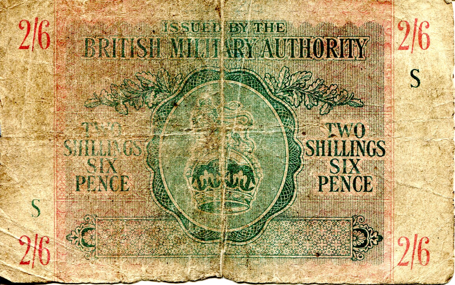 Great Britain 2 and 6 Shillings and Pence VG/Poor (see scan) pick #: m3