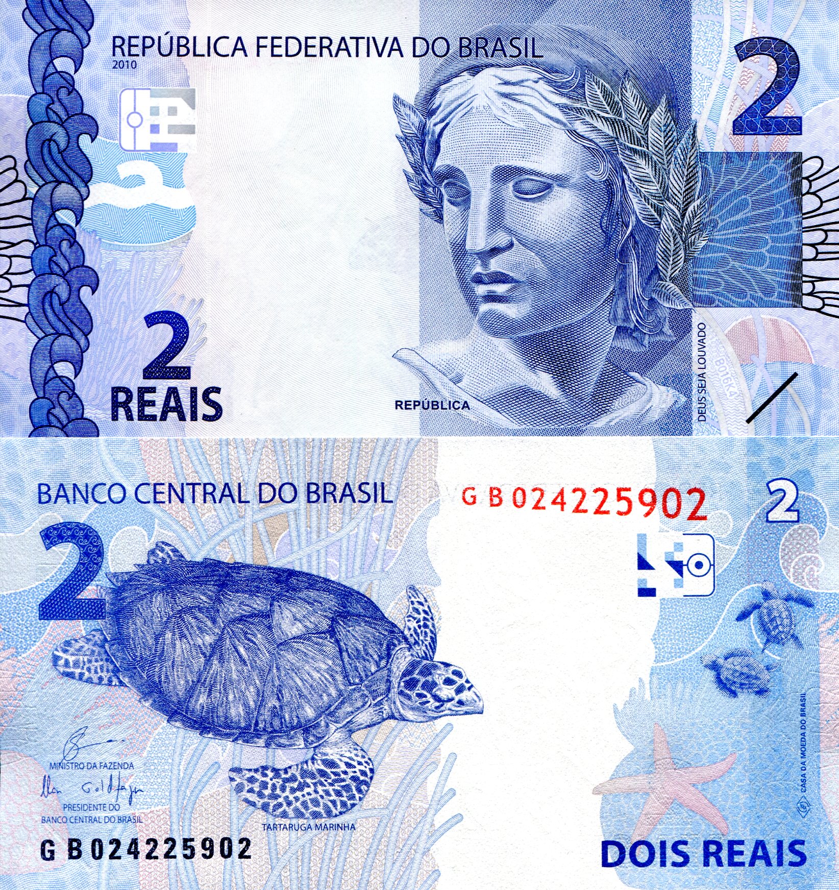 Brazil 2 Reais UNC pick #: 252g