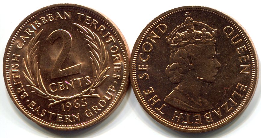 British Caribbean Territories 2 Cent New (CU)