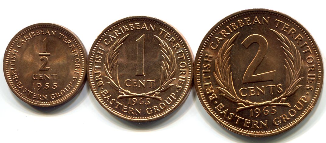 British Caribbean Territories 1/2, 1, 2 Cents New (CU)