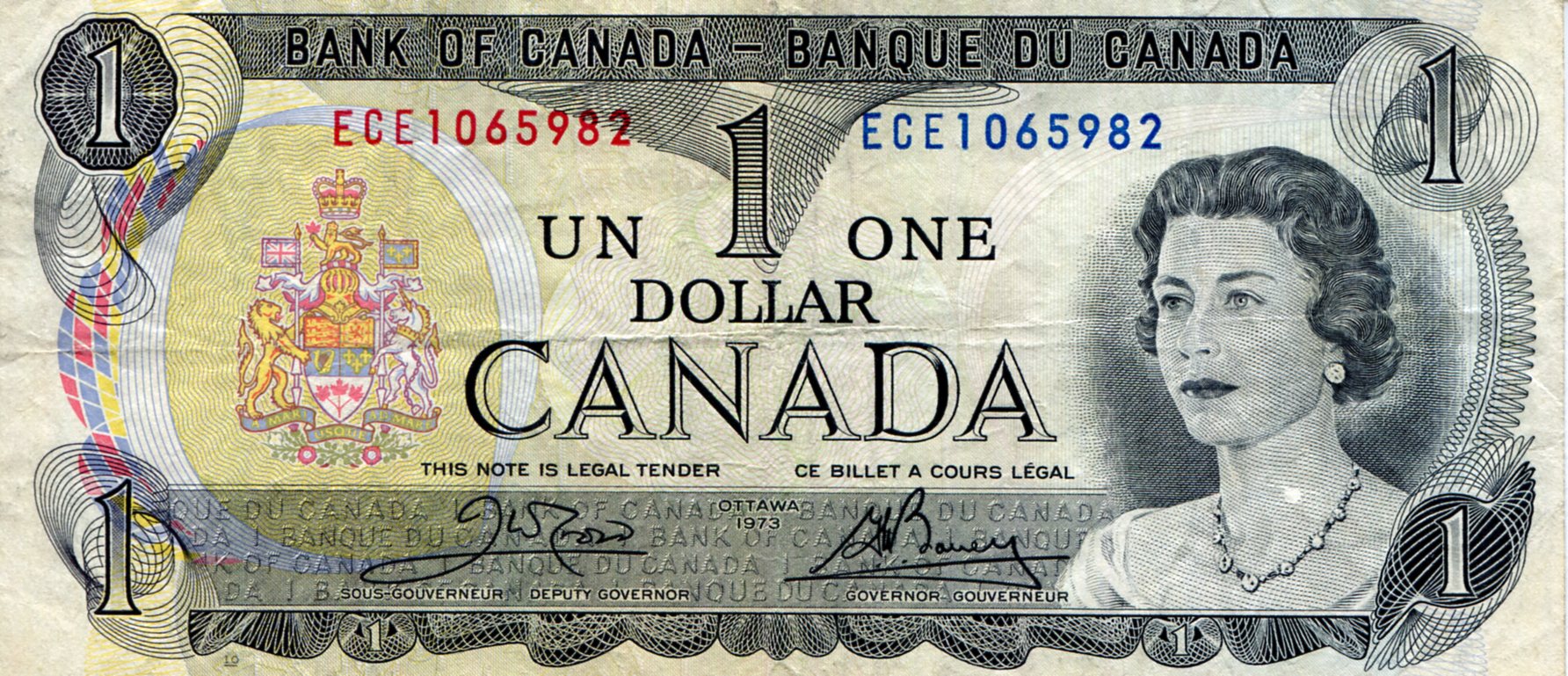 Canada 1 Dollar F (See large scan) pick #: 85c