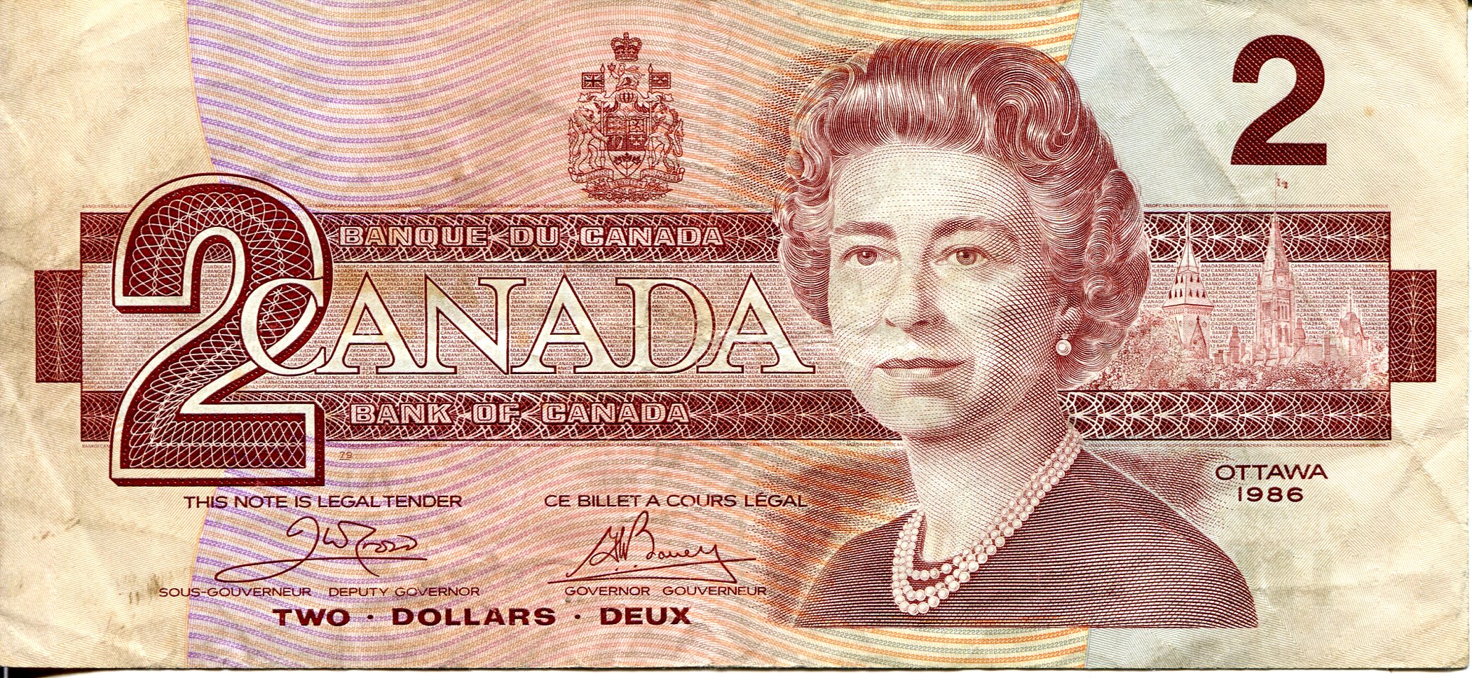 Canada 2 Dollars VF (see large scan) pick #: 94a