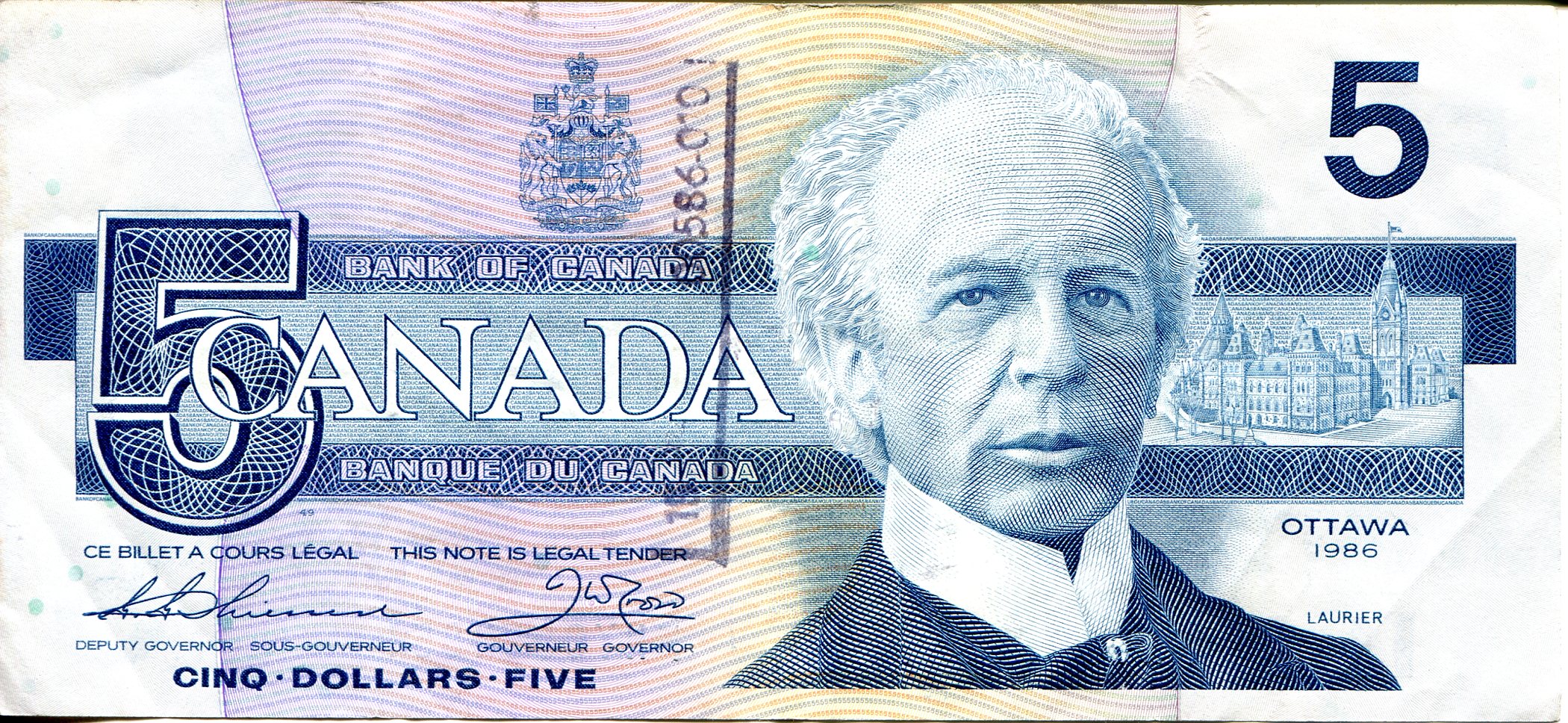Canada 5 Dollars VF (see large scan) pick #: 95b