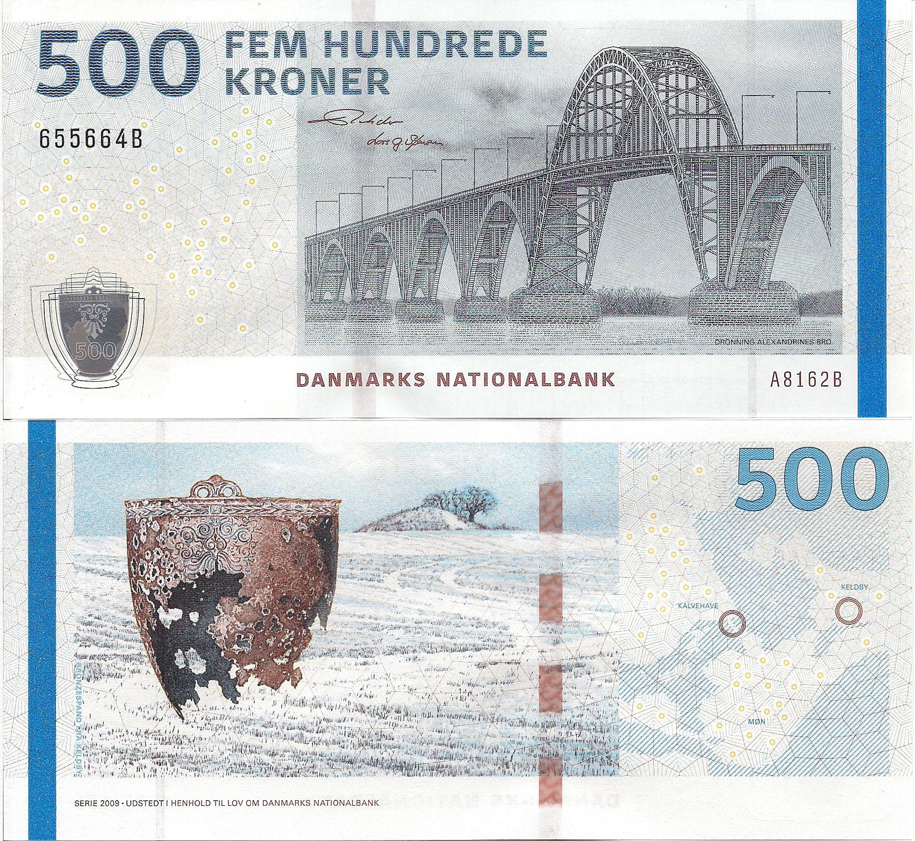 Denmark 500 Kroner UNC pick #: 68e