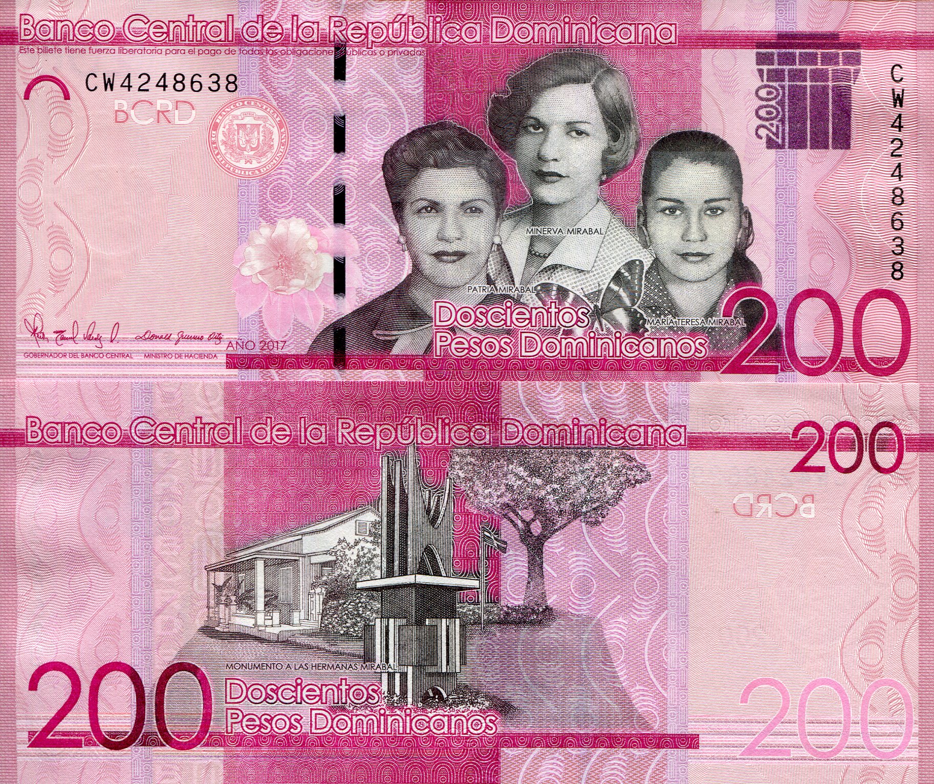 Dominican Republic 200 Pesos UNC pick #: New