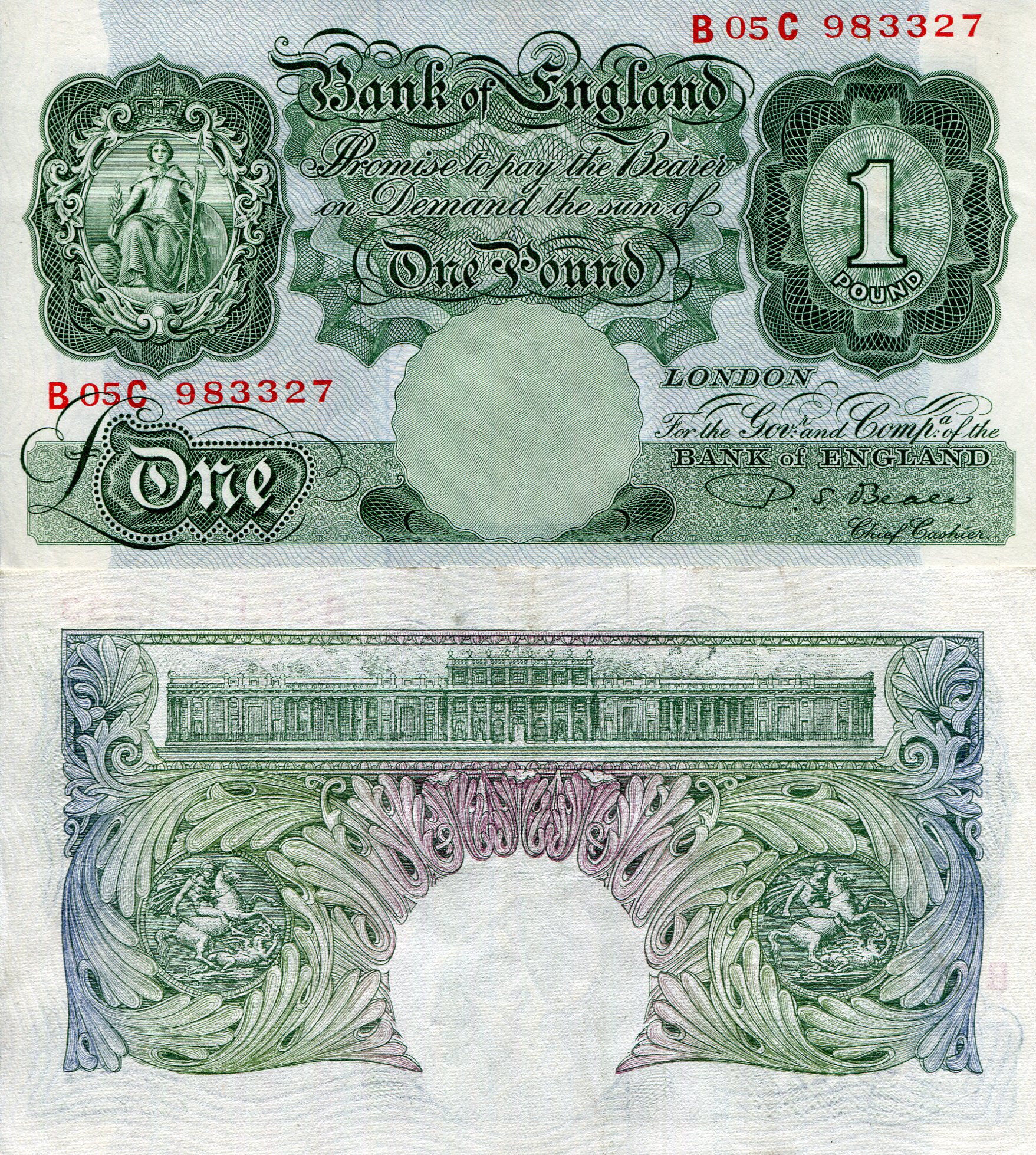 England 1 Pound VF (see scan pick #: 369e