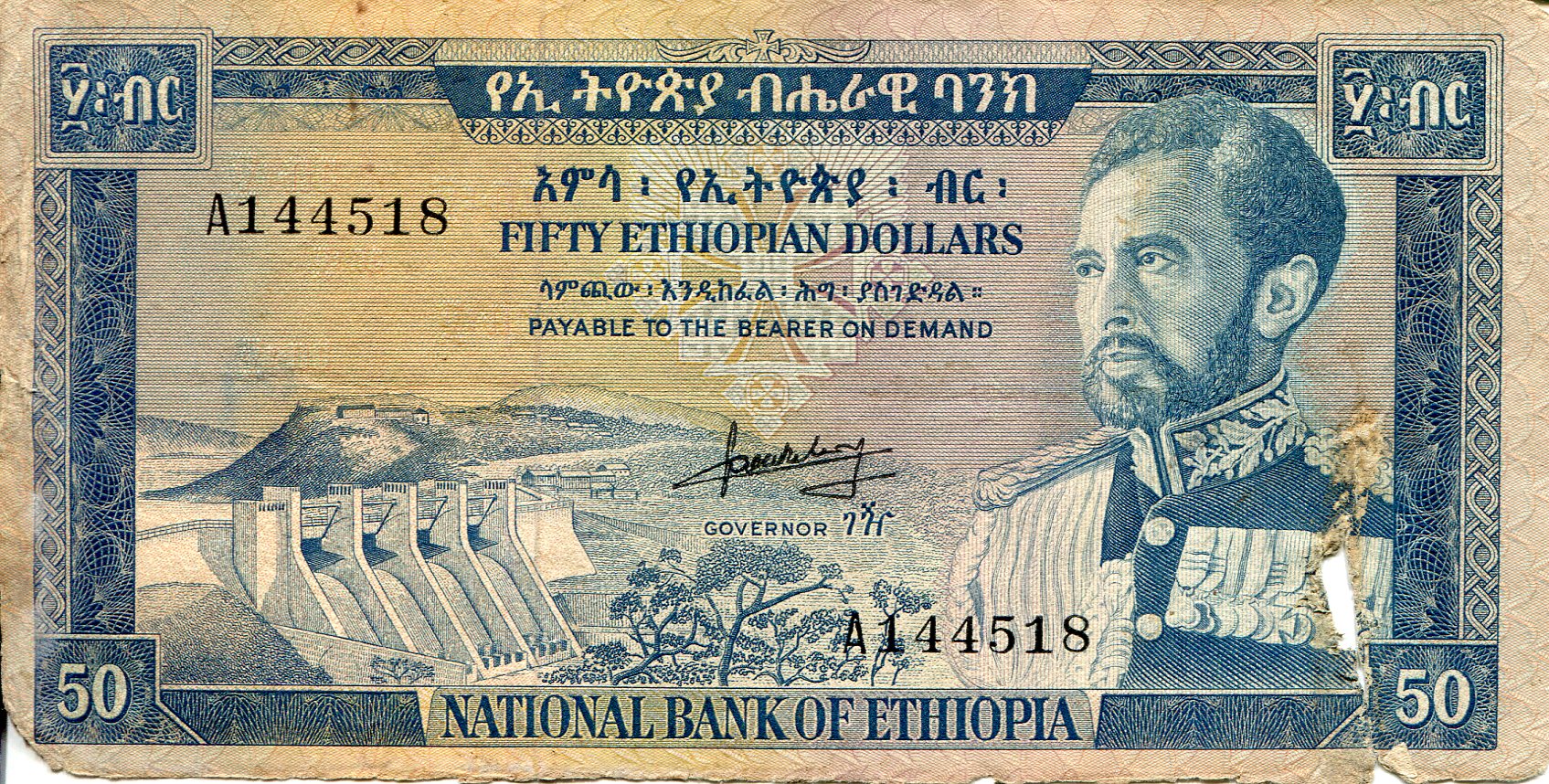 Ethiopia 50 Dollars G/Poor (see large scan) pick #: 22