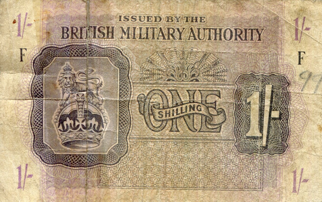 Great Britain 1 Shilling G/Poor (See large scan) Taped pick #: m2
