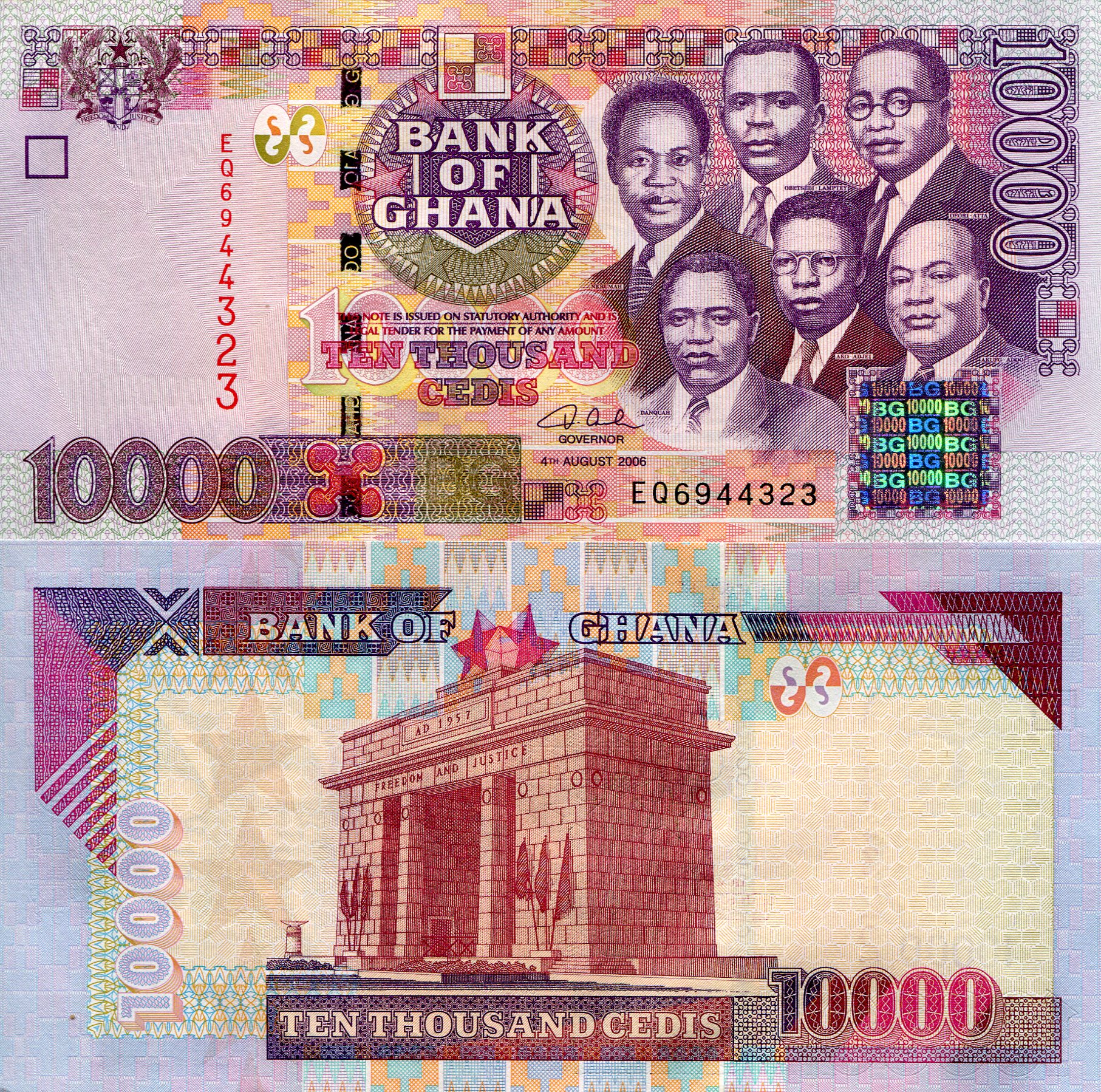 Ghana 10,000 Cedis UNC pick #: 35c