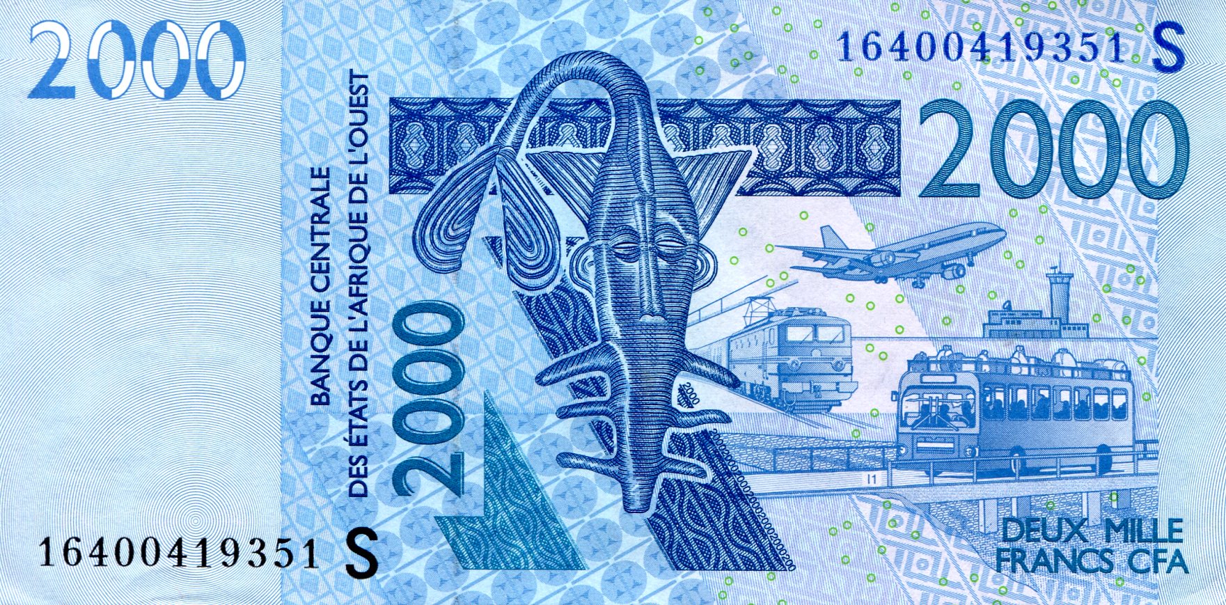 Guinea-Bissau 2,000 Francs aUNC (minor corner issues) pick #: 916S (New)
