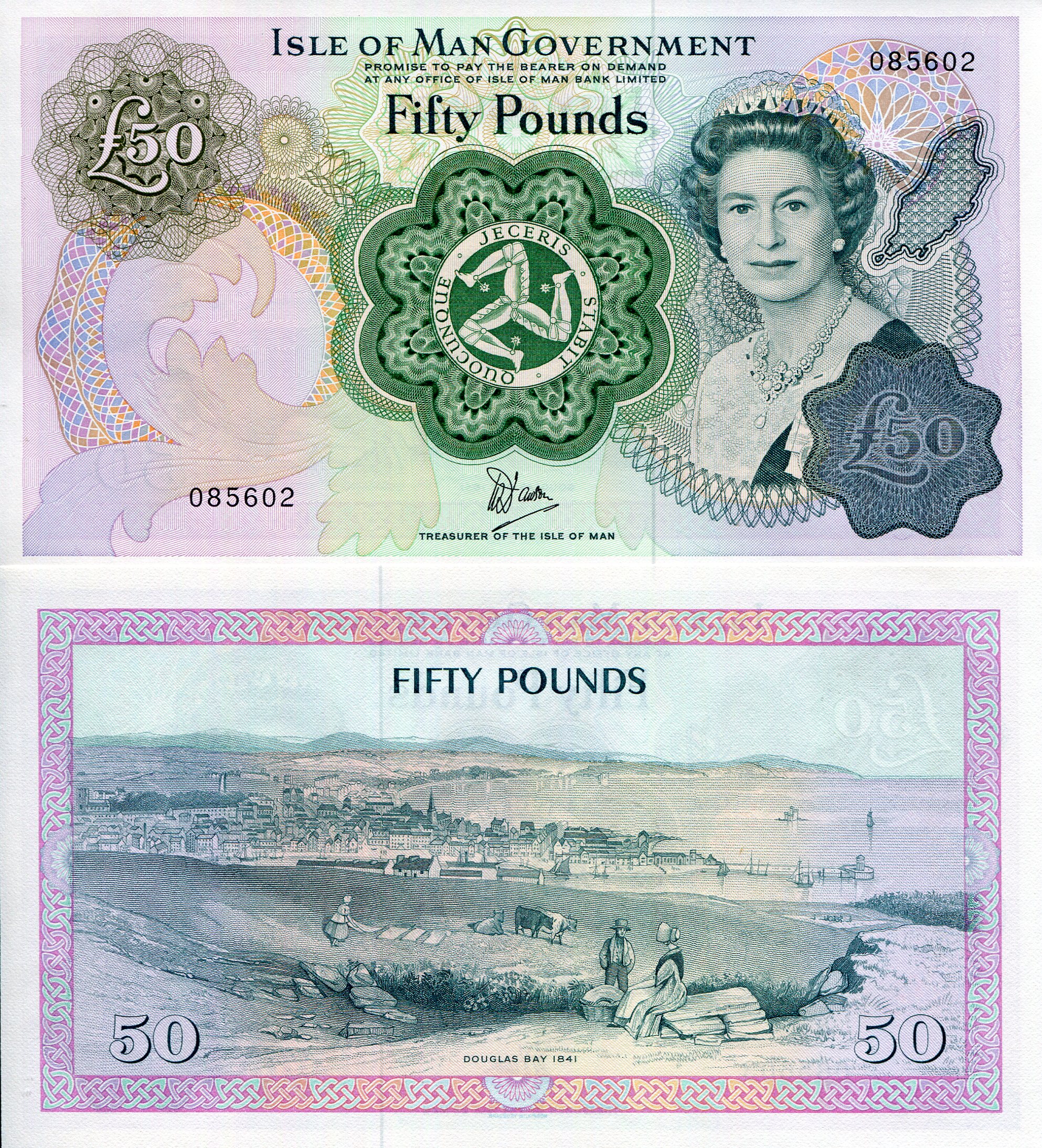Isle of Man 50 Pounds UNC pick #: 39a