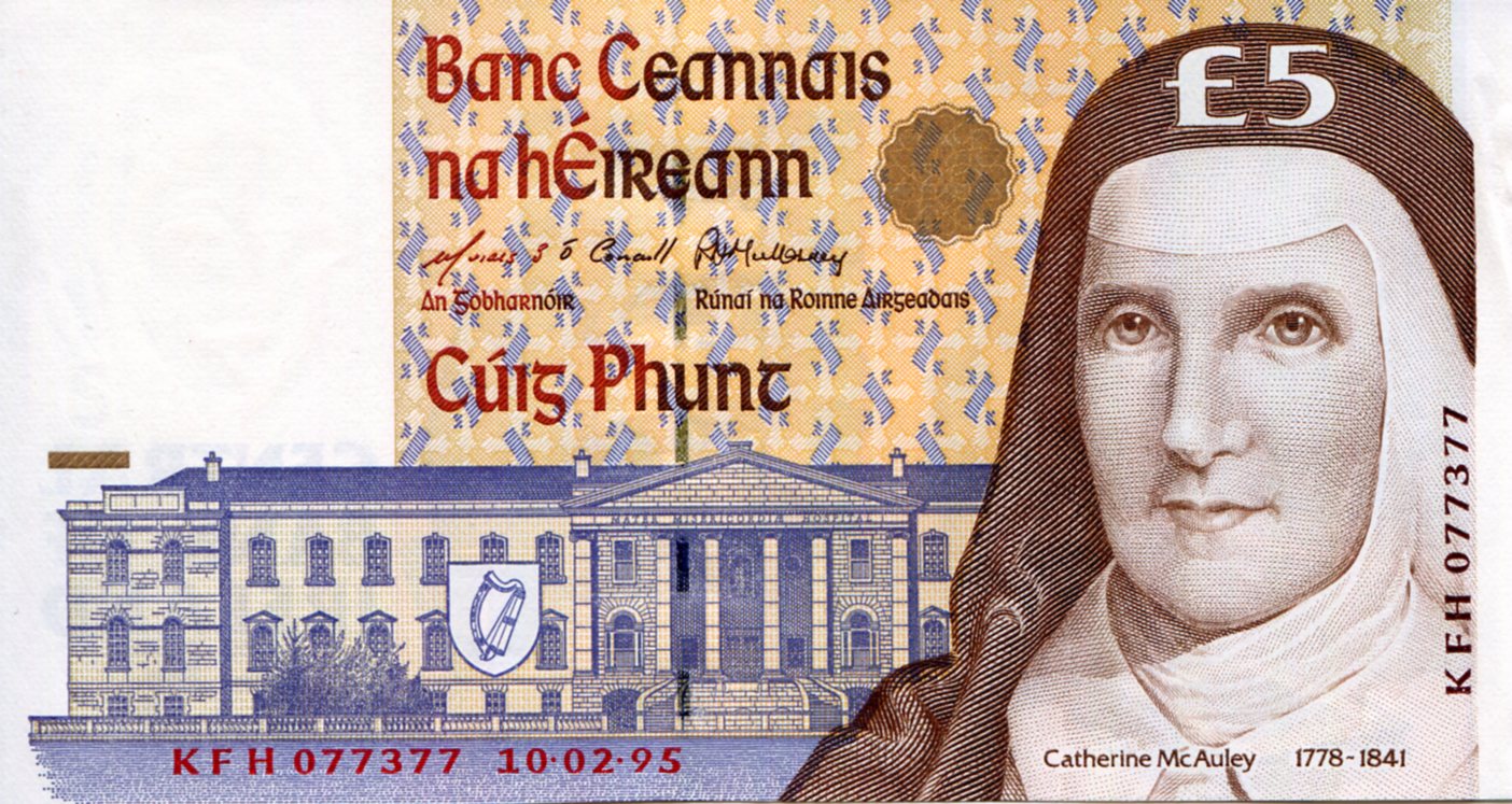Ireland (Eire) 5 Pounds (Punt) aUNC pick #: 75b