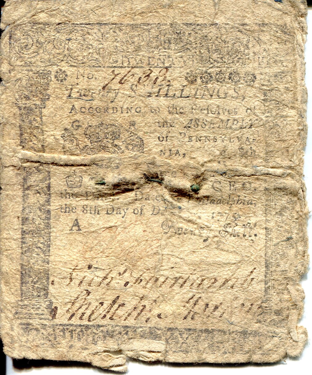 USA - Memorabilia & Miscellaneous items 20 Shillings Poor (halves pinned) pick #: S2558a