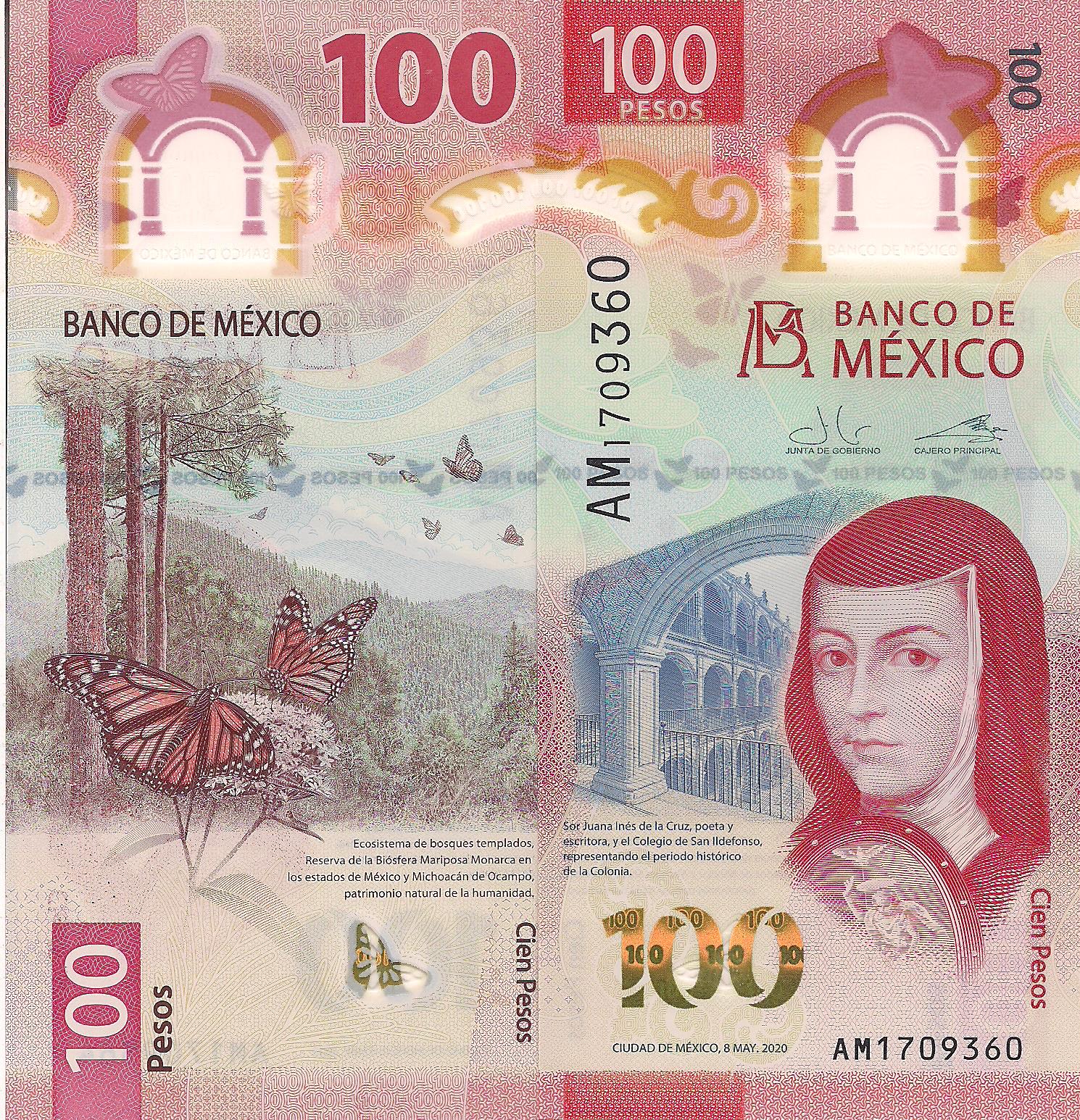 Mexico 100 Pesos UNC pick #: New