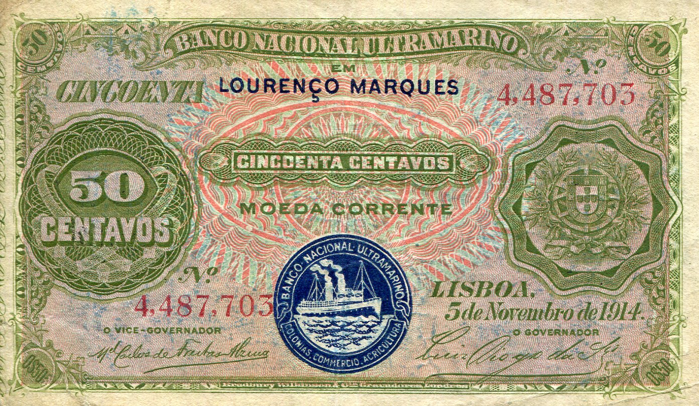 Mozambique 50 Centavos F (see large scan) pick #: 55