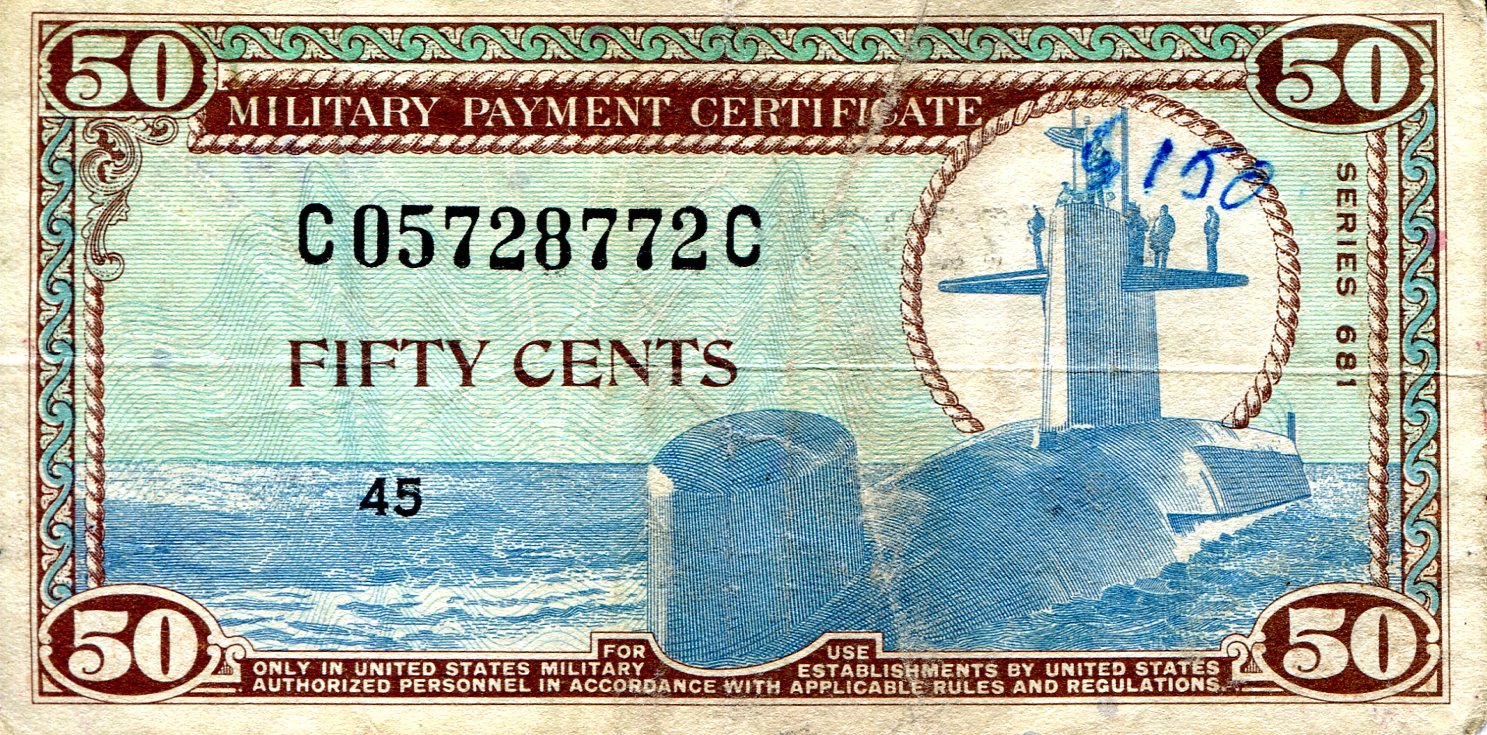 USA - Military 50 Cents VG (see large scan) pick #: m78
