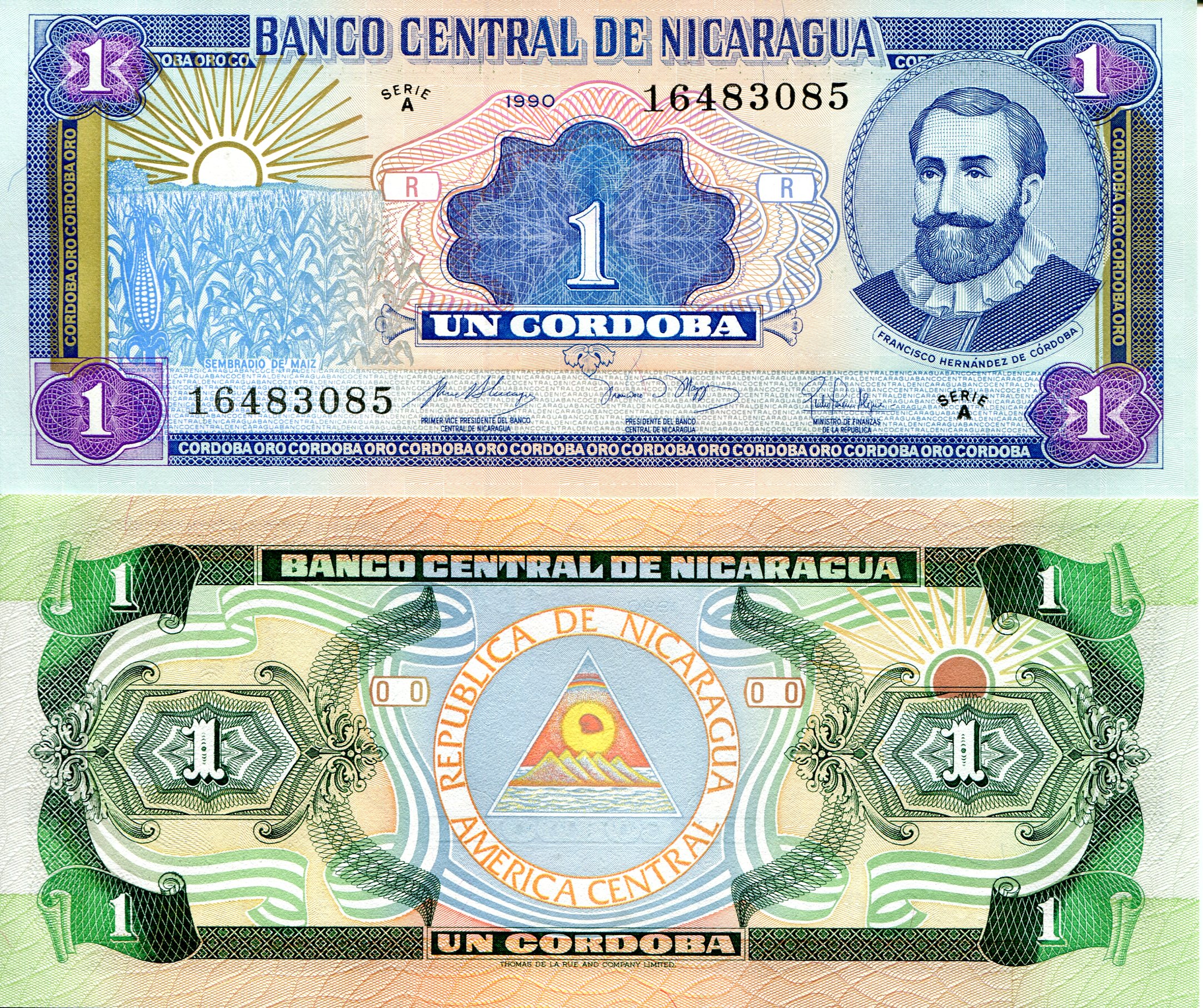 Nicaragua  1 Cordoba UNC pick #: 173