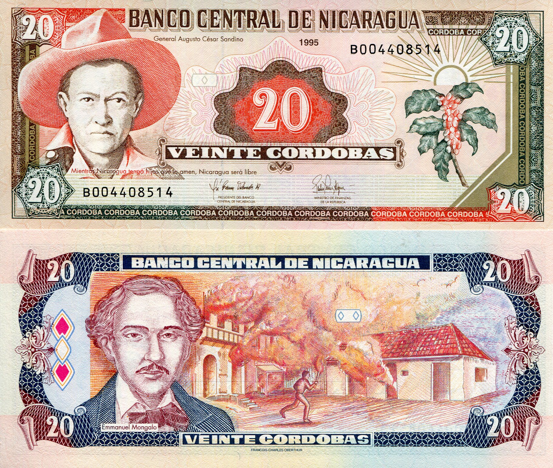 Nicaragua  20 Cordobas UNC pick #: 182