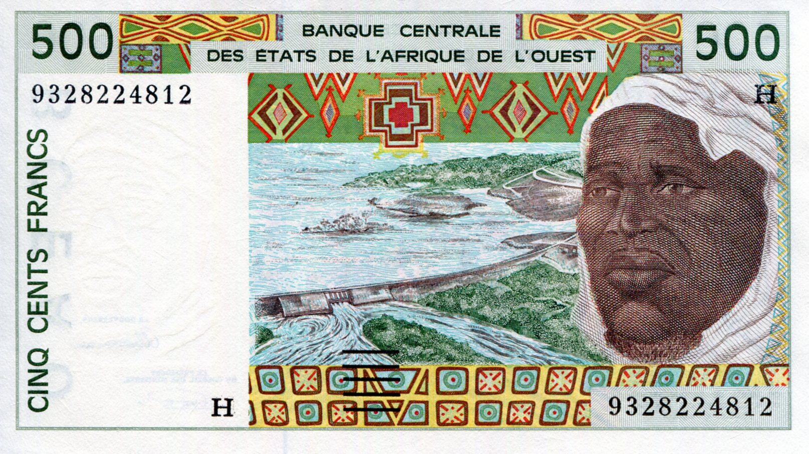 Niger 500 Francs aUNC (see large scan) pick #: 610Hc