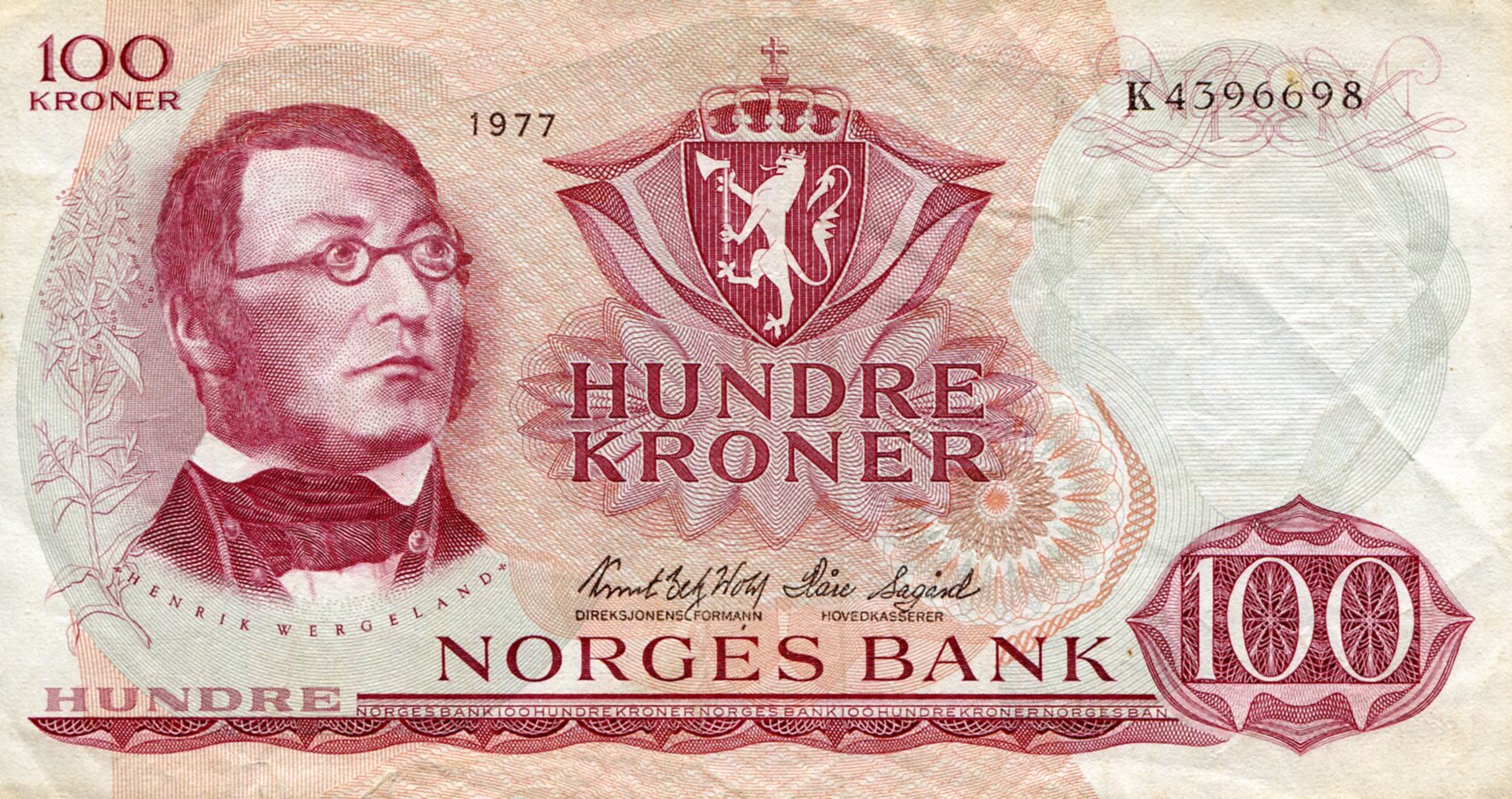 Norway 100 Kroner VF (See large scan) pick #: 38h