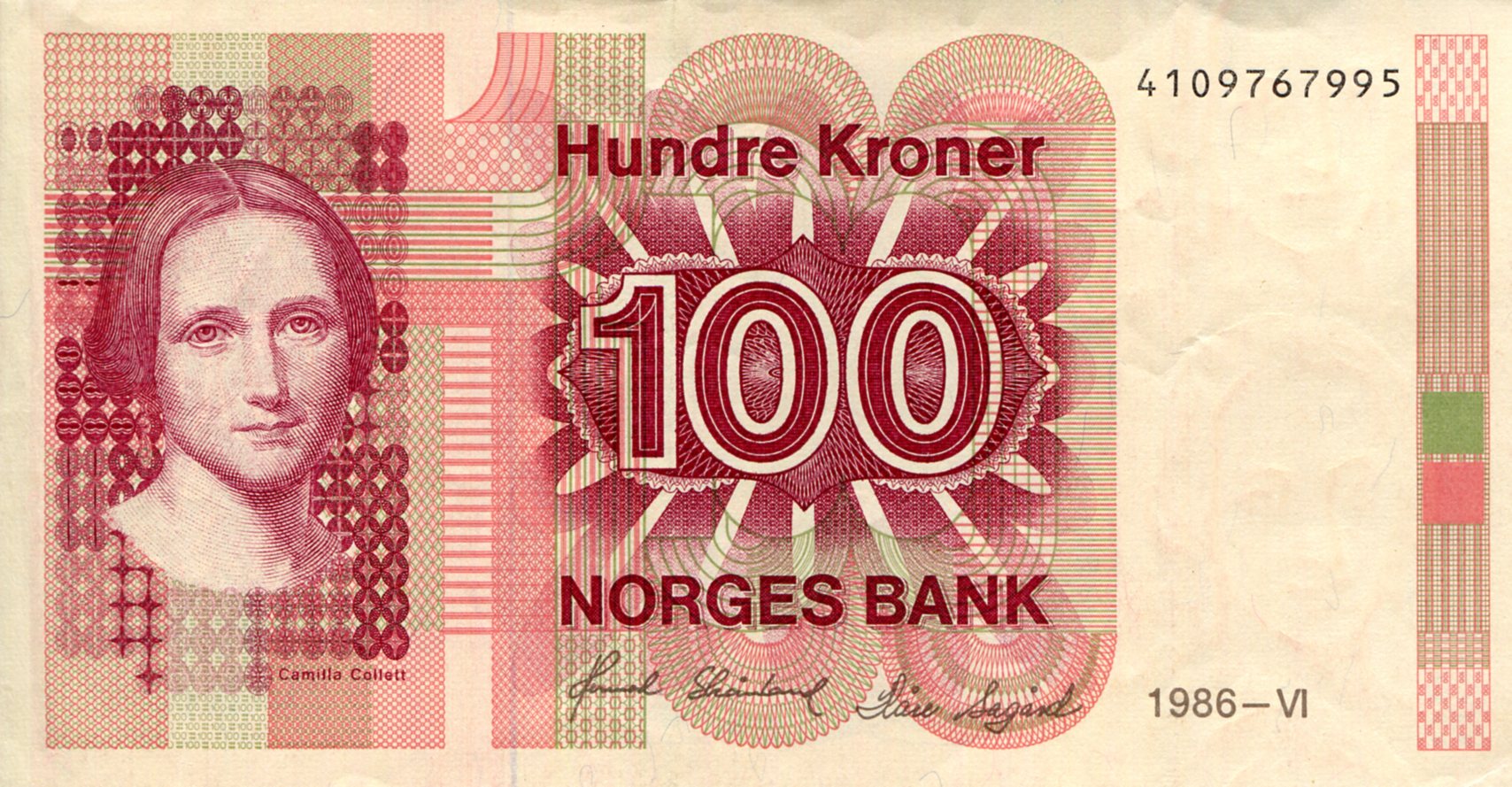 Norway 100 Kroner XF-/VF+ (see large scan) pick #: 43c