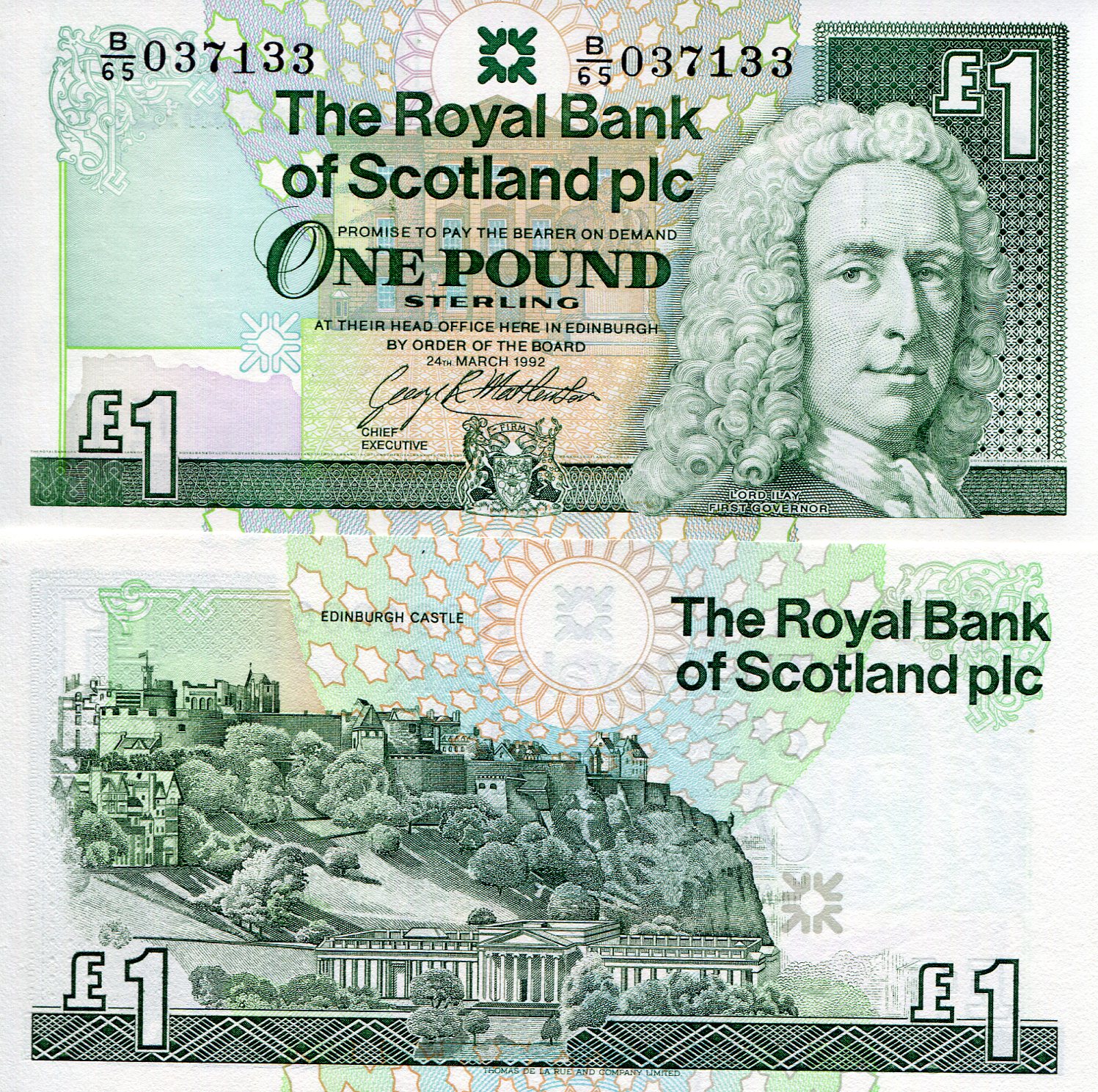 Scotland 1 Pound UNC pick #: 351c