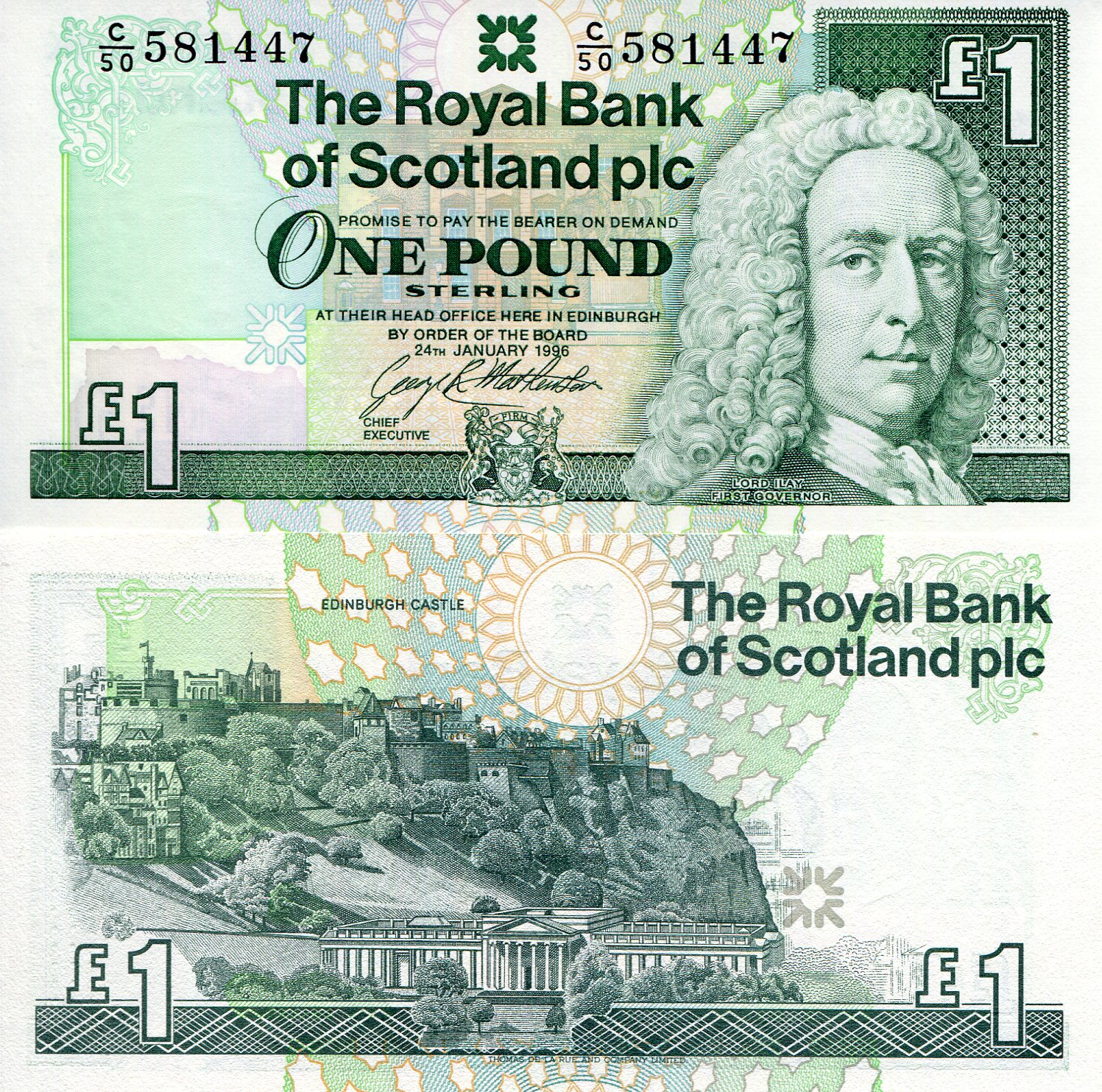 Scotland 1 Pound UNC pick #: 351c