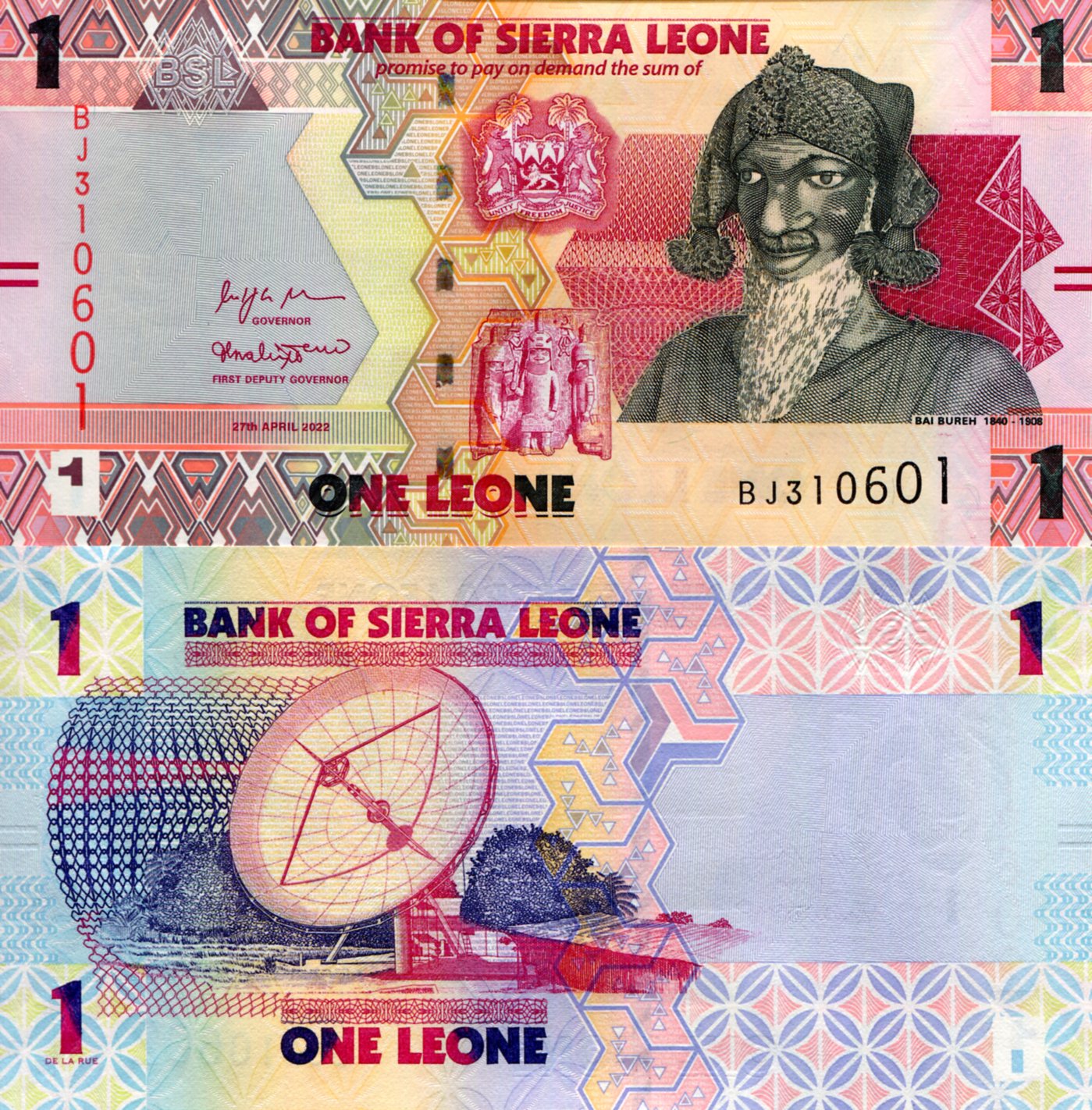 Sierra Leone 1 Leone UNC pick #: New