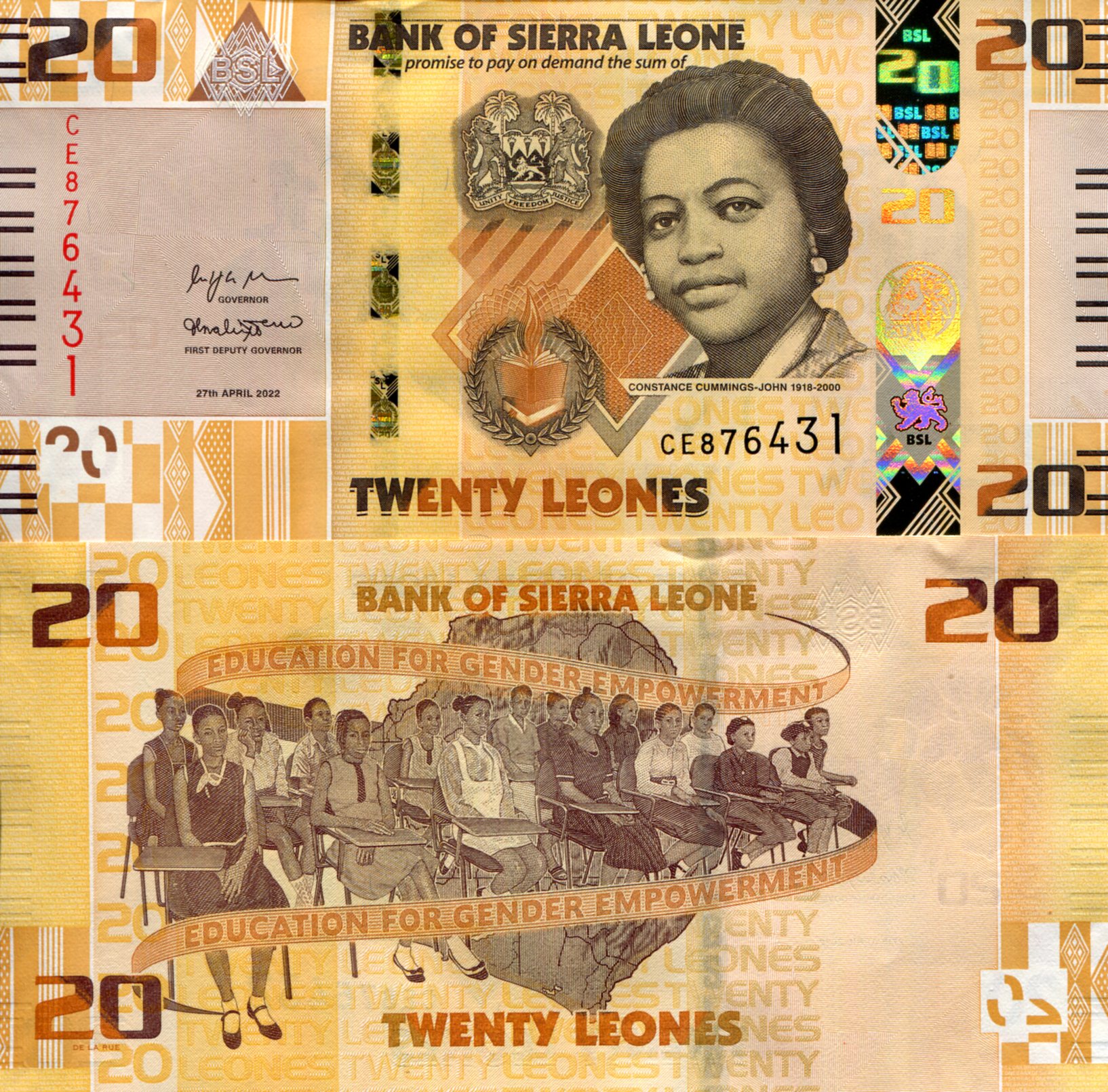 Sierra Leone 20 Leones UNC pick #: New
