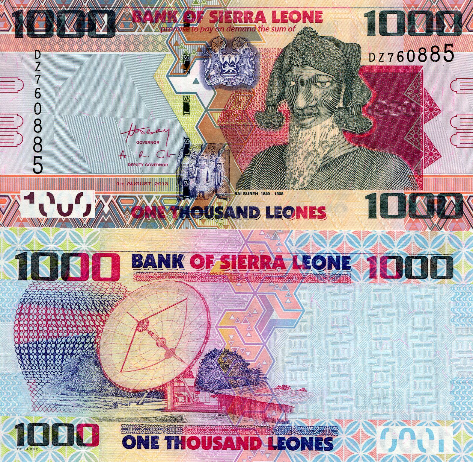 Sierra Leone 1,000 Leones UNC pick #: 30b