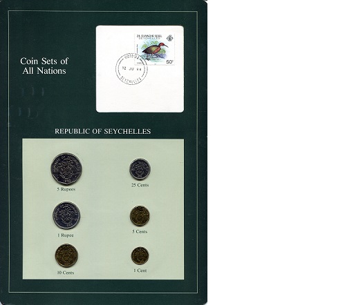 Seychelles 1 - 5 Cents - Rupees UNC (Board may have some wear)