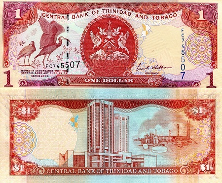 Trinidad and Tobago 1 Dollar Pick Number: 46 UNC Banknote