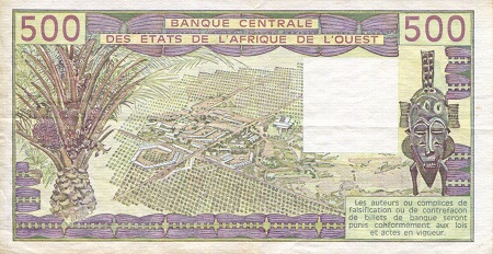 Niger 500 Francs VF/F (See large scan) pick #: 606Hk