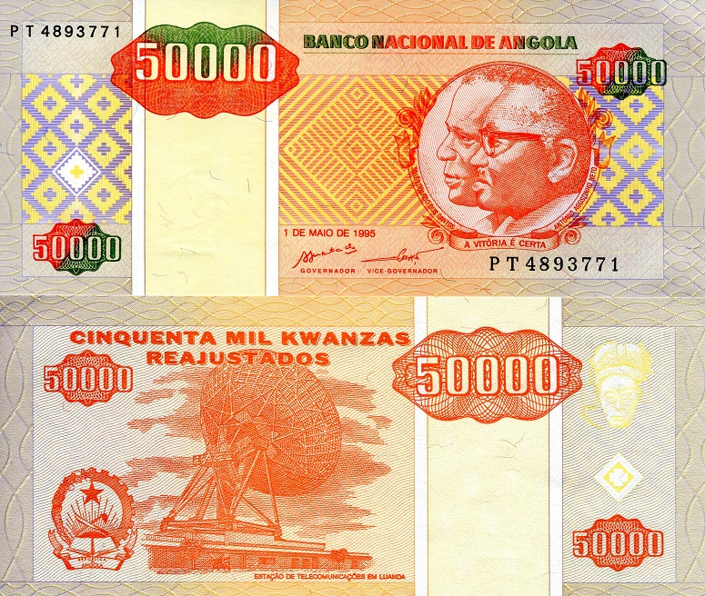 Angola 50,000 Kwanzas Reajustados Pick Number: 138 UNC Banknote