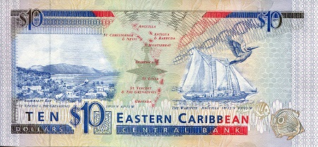 Antigua and Barbuda 10 Dollars aUNC pick #: 27A