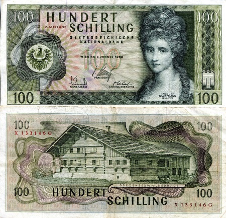 Austria 100 Schilling Pick Number: 146 F (see large scan) Banknote