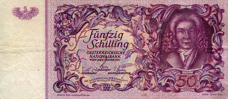 Austria 50 Schilling Pick Number: 130a F+ (see large scan) Banknote
