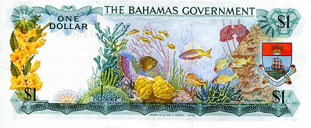 Bahamas  1 Dollar aUNC pick #: 18b