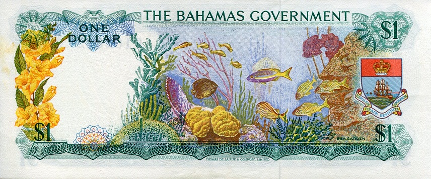 Bahamas  1 Dollar aUNC pick #: 18b