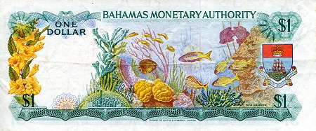 Bahamas  1 Dollar F (see scan) pick #: 27a