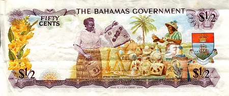 Bahamas  50 Cents F (see large scan) pick #: 26