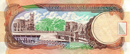 Barbados 10 Dollars VF/F (see scan) pick #: 62