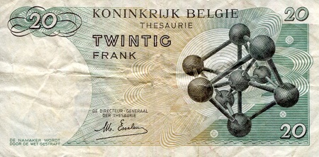 Belgium 20 Francs F/VG (see larger scan) pick #: 138b